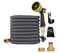 ZAselect Manguera de jardín de 200 pies, 60 m, expandible y más fuerte, tubo interior de látex doble que evita fugas manguera mágica con pistola de pulverización de 9 funciones, versión extendida 200