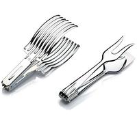 ZASEVES Cortador de asado de acero inoxidable con alicates servo para asar, kit de corte y sirvientes, productos italianos, creaciones, los colores en el corazón
