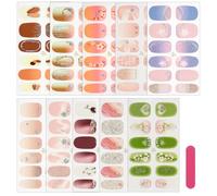 Zasjon Gelled Nails Pegatinas Kit, Decoracion Uñas, Pegatinas Uñas, 10 Hojas, MúLtiples Estilos y Diseños, Diseños de Uñas Diy Coloridos, Especialmente Creados para Mujeres