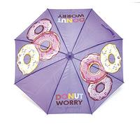 Zaska Parapluie Automatique Donuts En Polyester Modele Aleatoire 58Cm Paraguas clásico, 70 cm, (Mauve/Rose)