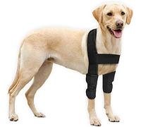Zaslan Coderas para perros, almohadillas protectoras para codos y hombros para perros, higroma, displasia, osteoartritis, callos, color negro