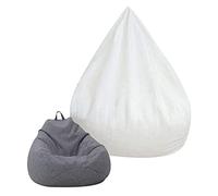 Zaslan Puff interior puf forro interior, saco interior sin relleno para puf funda de puf funda para sala de estar cierre con cremallera