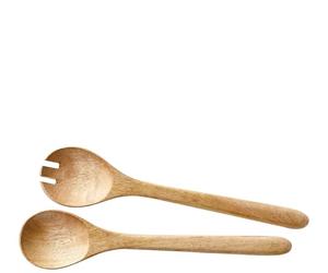 Zassenhaus Cubiertos para ensalada de 2 piezas, madera dura de mango de cultivo sostenible, para servir y servir, cubiertos de madera para ensalada, pasta y fruta, limpiar con húmedo, diario y buffet