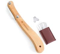 Zassenhaus Cuchillo de panadería de haya, 5 cuchillas de repuesto, herramientas, bolsa de almacenamiento, profundidad de corte 5-10 mm, madera de haya, cuchillo de masa, cuchillo para baguette, corte