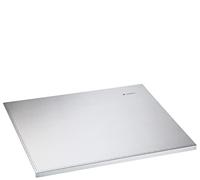 Zassenhaus Encimera de cocina | 50 × 40 cm | encimera de acero inoxidable | Escala y borde de tope | para masa y carne | Antibacteriana e higiénica | Tabla de cortar de acero inoxidable 064612