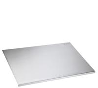 Zassenhaus Encimera de cocina de acero inoxidable, 60 x 50 cm, con práctica escala de borde en cm, borde de tope para un trabajo seguro