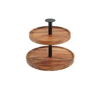 ZASSENHAUS Etagere 2 niveles 22cm Acacia Marrón Oscuro marrón