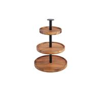 ZASSENHAUS Etagere 2 niveles 35cm Acacia Marrón Oscuro marrón