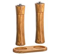 Zassenhaus Frankfurt - Juego de salero y pimentero (24 cm, madera de olivo)