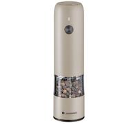 Zassenhaus KÖLN - Molinillo de pimienta eléctrico (USB, 14 cm, color gris, mecanismo de cerámica de alto rendimiento, carcasa acrílica de acero inoxidable, batería recargable de iones de litio)