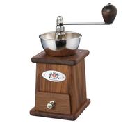 Zassenhaus Molinillo de café manual SANTOS | nogal | 11,5 × 10,5 × 23,5 cm | molienda de granos de café | grado de molienda ajustable | molinillo original Zassenhaus | portalámparas de 70 g