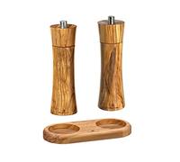 Zassenhaus - Molinillo de Sal y Pimienta con Soporte para molinillos (Madera de Olivo)