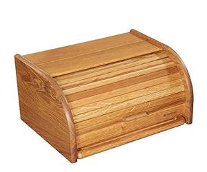 Zassenhaus Panera Country Country con tapa enrollable y tabla de cortar, roble 40 x 30 x 20 cm, panera Zassenhaus Country Roble Marrón