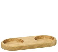 Zassenhaus Posavasos de madera de roble para 2 molinillos | apto para molinos de hasta 6 cm de diámetro | 17 x 8 x 1,5 cm