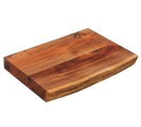 Zassenhaus Tabla de cortar de madera de acacia, bloque de madera maciza, tabla de cortar de madera para carne, madera dura cultivada de forma sostenible, tabla de cocina, 41 × 30 × 5 cm