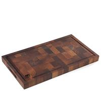 Zassenhaus Tabla de cortar de grano de nogal con ranura para jugo y asas integradas, 21 x 12 x 1.6 pulgadas
