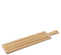 Zassenhaus Tabla de servir árbol de goma, tabla para cortar pan, tabla de baguette 60 x 13 x 1,5 cm de madera de caucho