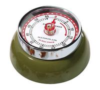 Zassenhaus Temporizador magnético retro de cocina de 60 minutos, 7 cm, color verde oliva