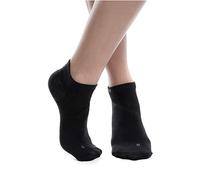 ZaTech Calcetines deportivos de corte bajo, calcetines cortos de compresión para fascitis plantar para hombres y mujeres. (FR/ES, Números, 45, 46, Regular, Regular, Negro)