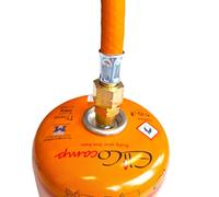 Zatechs Adaptador de gas de 7/16" IG izquierda a 3/8" IG izquierda cartucho de gas adaptador quemador de gas soplete de soldadura adaptador de cartucho, conexión de camping gas malas hierbas quemador