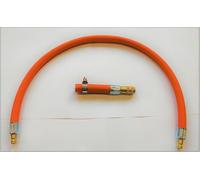 ZaTeChS Manguera de Gas Propano Butano 5m | Juego de Conexión Rápida para la Conexión Rápida de la Barbacoa a la Autocaravana | Enchufe DN5 | Conexión Rápida y Espita de 9 mm con Enchufe DN5