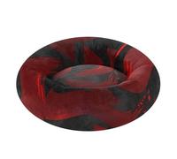 Zathe Cama para mascotas con patrón de cepillo rojo y negro, para alivio de la ansiedad, para perros y mascotas, suministros para mascotas de tamaño extra pequeño