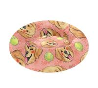 Zathe Lindas camas para cachorros y pelotas de tenis, para mascotas, gatos, con forma de dona, esponjosa, almohada para perros de tamaño pequeño