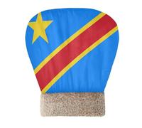 Zathe Saco de dormir para gatos, diseño de la bandera de la República Democrática del Congo, escondite de Kinshasa para invierno, semiencerrado y acogedor peluche