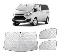 ZATOOTO Parasol Coche Delantero para Ford Transit Custom - Protector Parabrisas y Lateral Coche Sol Magnético - Protección Solar Térmica Engrosada - Bloquea 99% UV (Juego de 3)