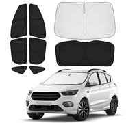 ZATOOTO Parasol Coche para Ford Kuga 2020-2024, Cortinas Coche para Parabrisas, Ventanas Laterales y Ventana Trasera, Juego Completo Protector Solar Aislamiento Térmico y Protección de Privacidad