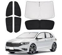 ZATOOTO Parasol Coche para VW Golf 8 2020-2025, Cortinas Coche para Parabrisas, Ventanas Laterales y Ventana Trasera, Juego Completo Protector Solar Aislamiento Térmico y Protección de Privacidad