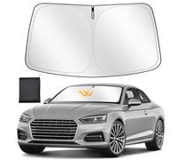 ZATOOTO Parasol para Audi A3 2021-2024, Parasol Coche Delantero Plegable, Grueso y Reflectante de Poliéster Bloquea los Rayos UV y Mantiene el Coche Más Fresco