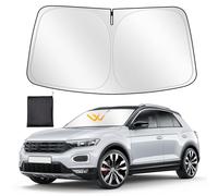 ZATOOTO Parasol para VW T-ROC 2018-2024, Parasol Coche Delantero Plegable, Grueso y Reflectante de Poliéster Bloquea los Rayos UV y Mantiene el Coche Más Fresco
