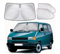 ZATOOTO Parasol Parabrisas Coche para VW T4, 3 Piezas Protector Parasol Delantero Coche, Plegable Interior Parasol de Ventana Delantera, Oscurecimiento Parabrisas Ventanilla, Protección UV
