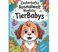 Zauberhafte Ausmalwelt - Niedliche TierBabys: „52 liebevoll gestaltete Ausmalbilder mit Hundewelpen, Kätzchen, Küken & Co. - Ein kreatives Malbuch für Kinder ab 6 Jahren voller niedlicher Tierbabys“