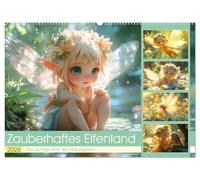 Zauberhaftes Elfenland. Die duftige Welt der Naturgeister (Wandkalender 2026 DIN A2 quer), CALVENDO Monatskalender: Eine Reise durch die zauberhafte Welt der Feen