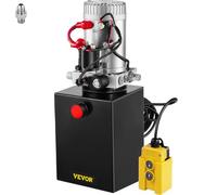 ZauberLu Bomba Hidráulica con Simple Efecto 6L, para Remolque de Coches, Depósito de Metal, Bomba Hidráulica Remolque Tanque 12V, Bomba Hidráulica con Efecto Simple para Remolque Volquete