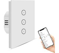Zauzau ZigBee 3.0 interruptor de luz inteligente de 3 bandas cable neutro requerido necesita HUE Tuya hub funciona con Alexa Google Assistant CE REACH certificado
