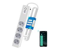 Zauzau ZigBee Smart Protección contra sobretensiones Power Strip 4 Socket Interruptor Individual 2 USB 16 A 3500 W Funciona con Alexa Assistant Hub Necesario Blanco (Versión de actualización WiFi)