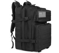 Zavothy Mochila Tácticas Militar Mochila Viaje 45L Gran Capacidad Mochilas Hombre Mochila Molle Senderismo al aire libre, Camping, Trekking, Acampada, Viajes, Negro