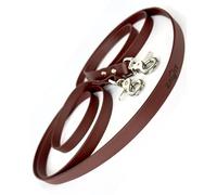 ZAVVIT Riendas BioThane cerradas con mosquetón de tijera, 16 mm de ancho, 3 m de largo, color marrón | Resistente al agua, fácil de limpiar, accesorios para caballos de entrenamiento y equitación