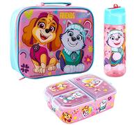 Zawadi Global Paw Patrol - Juego de lonchera para niños, bolsa de almuerzo aislada, lonchera multicompartimento y botella de agua de 540 ml, juego de comida para viajes escolares, sin BPA
