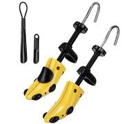 Zawaer Hormas Para Zapatos, Ensanchar Zapatos Hombre Mujer, 2 PCS Ensanchadores De Zapatos, Robusta Ensanchador De Zapatos Ajustable Longitud Y Anchura Independiente Hormas de Plástico Con Calzador.