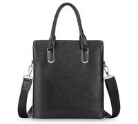 ZAWBNREOPC bandolera Maletín vertical de cuero for portátil de 13 pulgadas, impermeable, for hombre, color negro portatil