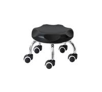 ZAWBNREOPC Taburete rodante Resistente con Ruedas de Goma Lisas de 360°, Taburete bajo con Ruedas, for el hogar, Oficina, Garaje, Taller(Black)