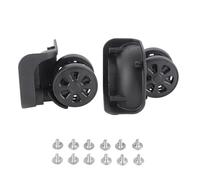 ZAWELIYO 1 par de Ruedas de Maleta Negras, Repuesto de Nailon de Primera Calidad, Ruedas de Nailon Universales, Accesorios para Ruedas de Equipaje