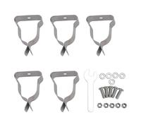 ZAWELIYO Abrazadera de Resorte para Cubierta de Pozo de Ventana, Kit de Hardware Chapado en Zinc de Acero Laminado en Frío de Alta Resistencia, Fijación Segura para Cubiertas de Pozo de