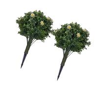 ZAWELIYO Árboles Artificiales de Bolas de Topiary, Arbustos de Vegetación Sintética de 19,69 Pulgadas para Jardín, Patio, 2 uds., PE Duradero