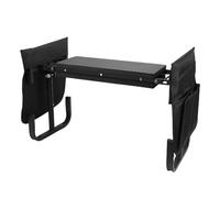 ZAWELIYO Asiento para Arrodillarse en el Jardín, Taburete Plegable para Jardín, Banco para Arrodillarse, Altura Ajustable, 10,6 Pulgadas de Ancho, Capacidad de 400 LB, 2 Bolsas de (Negra)