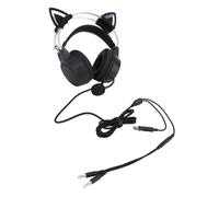 ZAWELIYO Auriculares para Juegos con Iluminación RGB Diseño Elegante de Oreja de Gato Sonido Envolvente para PC y Portátil Comodidad Ergonómica Carcasa ABS